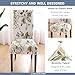 Lalluxy Chair Covers for Dining Chairs Set of 4, Stretchy Soft Parson Chair Covers Removable Washable Kitchen Dining Room Chair Slipcovers with Elastic for Universal Fit (Beige Flowers II)