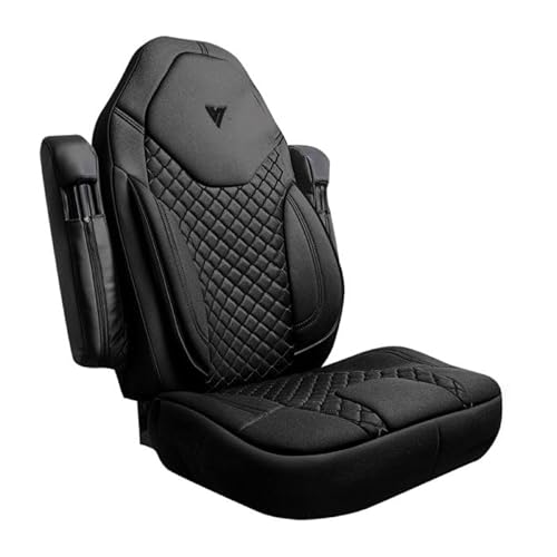 Freightliner Cascadia Semi Truck Seat Cover, High Back 33 Inches, Black Quilted Cloth