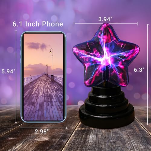 Image of Plasma Star,Plasma Ball Lamp，Plasma Globe ，Flashmen Science Toy，Fancy Club Decor and Science Education Gifts，Plasma Ball Sensor Lighting Globe with Music,Voice and Touch Response