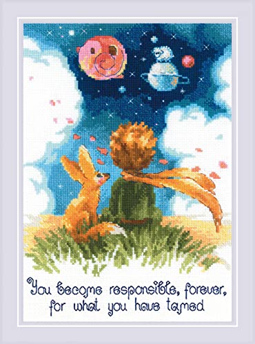 Image of RIOLIS - Dreamers 1861, Cross Stitch Kits 7,87 inch x11,81, Cross Stitch Kits for Beginners & Advanced, Crossstitching Kit Adult, Embroidery Counted Stitching Kit