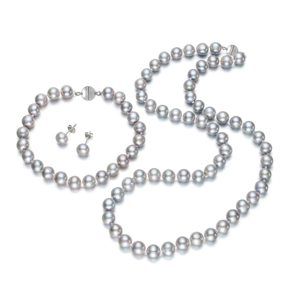 Orecchini A Bottone Con Perle D'Acqua Dolce Naturale 7mm – TreasureBay, Argento 925