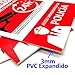 Nuevo Cartel de Alarma Conectada de PVC expandido de 3mm. Resistente al...