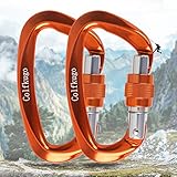 【LEICHT & SCHWERE PFLICHT】 - Hergestellt aus hochwertigem, leichtem Flugzeugaluminiumlegierungsmaterial. Langlebig, robust und praktisch, nicht leicht zu lösen, nicht leicht zu brechen, gute Verarbeitung, kein Ausbleichen, gute Qualität, niemals Rost, leicht zu tragen. Jeder Karabiner mit einer Nennleistung von 12 kN kann einem Grenzwert von 2697 Pfund Kraft, ultraleichten und rostfreien starken Karabinern standhalten.