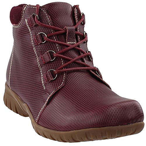 Propet Delaney womens ankle boots with lace-up and zipper