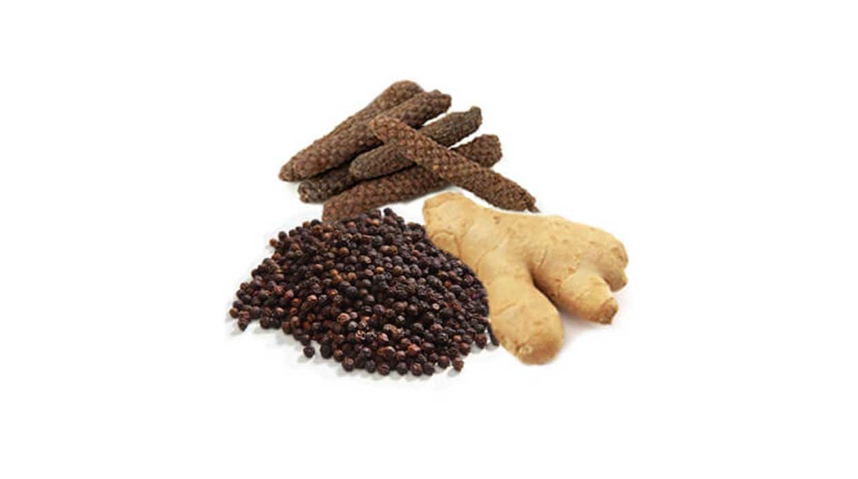 Pmw - Grade A Quality - Trikatu Raw Material - (50 Grams x 3 = 150 Grams) - Long Pepper + Pepper + Dry Ginger - Loose Packed