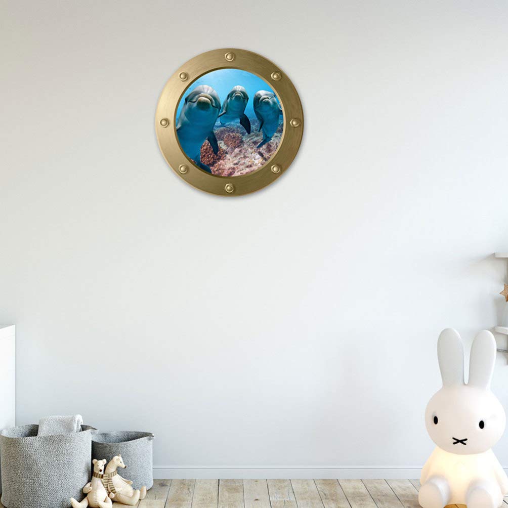 VOSAREA Pegatinas Decorativas De Delfines Para Paredes Ventanas y Azulejos Para Habitaciones De Bebés y Salones Fácil De Instalar y Retirar