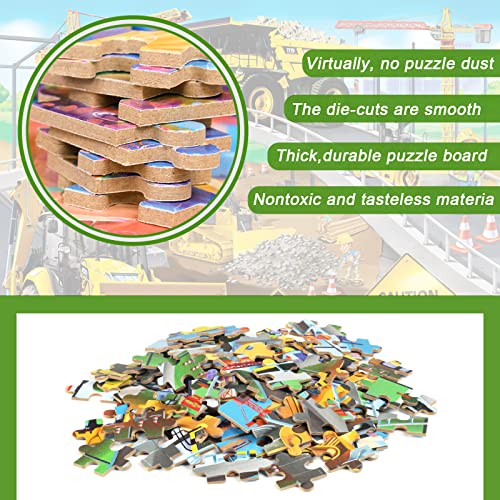 Lelemon Puzzles For Kids Ages 4-8,Construction Site 100 Piece Puzzles For Kids,Educational Kids Puzzles Jigsaw Puzzles In A Metal Box,Children 100 Piece Puzzle Games Puzzle Toys For Girls And Boys thumb #4