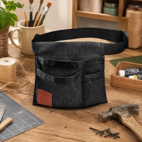 Bolsa de cinturón para herramientas de jardinería negra miniatura 7