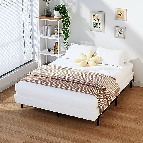 EMODA 5 Inch Box Spring Queen Size Bed Base, 3000 lbs Heavy Duty Metal Mattress Foundation with Fabric Cover, Easy Assembly - Thumbnail 3