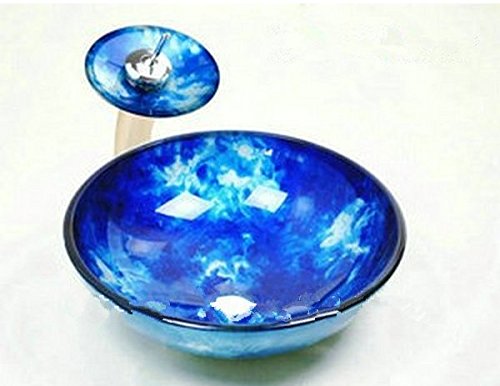Ensemble lavabo en verre trempé Gowe de haute qualité avec robinetterie design chic
