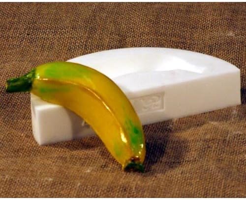 Silicone Rubber Mold. Banana 2" diameter, Marzipan