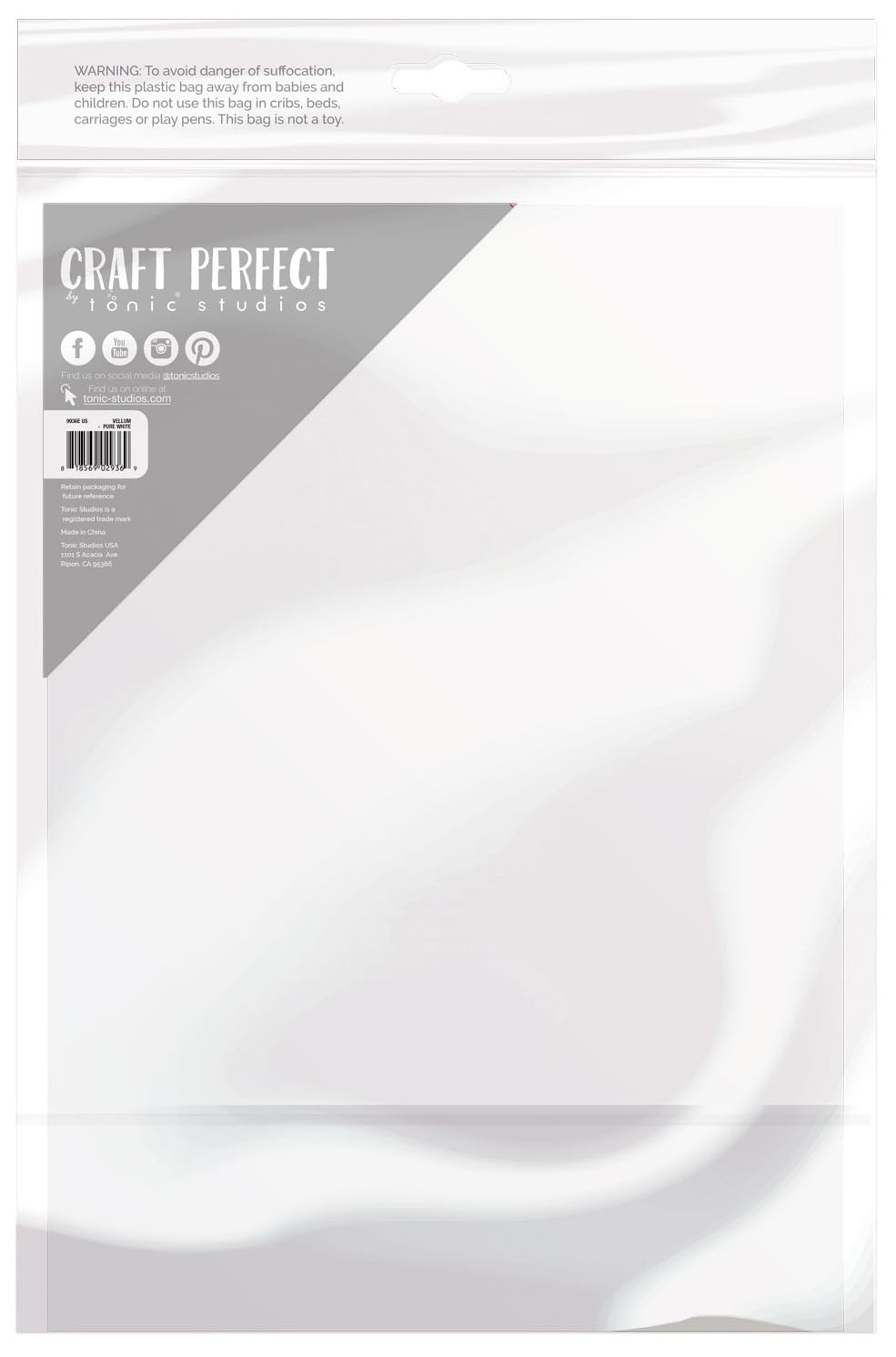 Craft Perfect Pure White Vellum 10/PKG 8.5X11