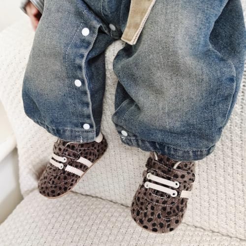 Image of Baby Boys Girls Sneakers Toddler Non-Slip Soft Rubber Sole First Walking Shoes Infant Newborn Crib Dress Shoes
