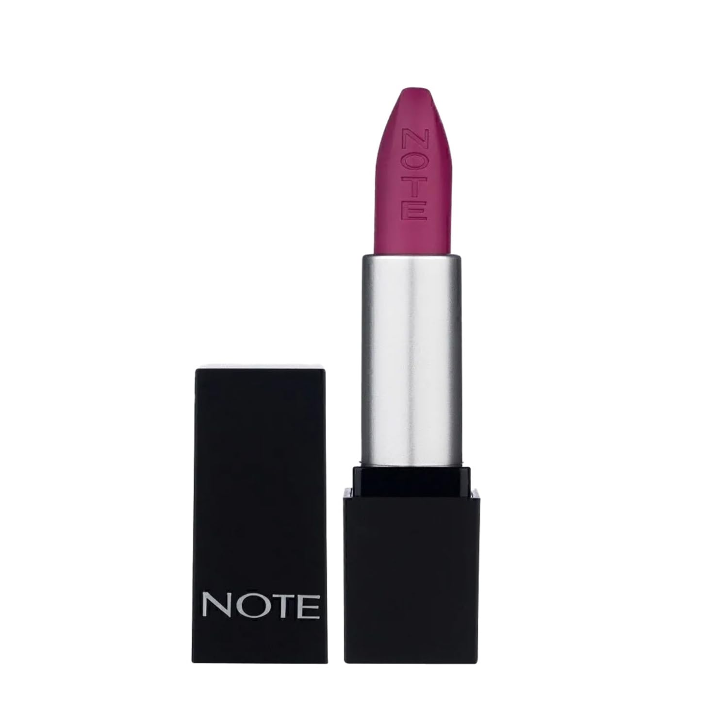 Note Cosmetics Mattever Lipstick 10 Shocking Fuschia Yarı Mat Saten Bitişli Ruj, Mor