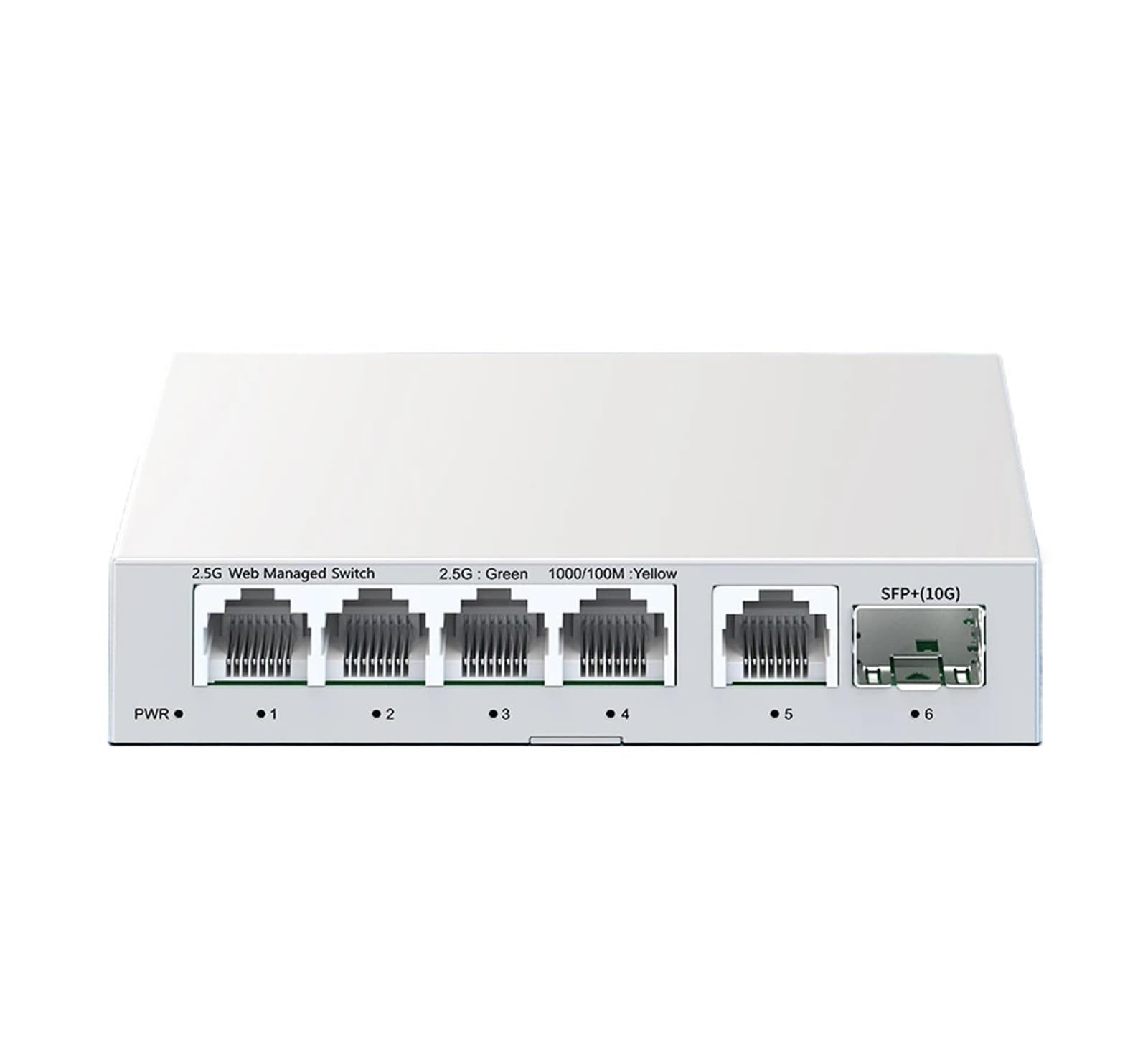 Przełącznik przemysłowy 2,5 GbE Zarządzany przełącznik 5 5 5 Port 2500 Mb/s 10G SFP+gniazdo sieciowe (adapter US)