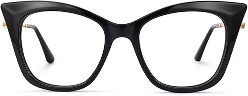 Zeelool Albelo ZJGA111978 - Marco de gafas de gato de gran tamaño con lente transparente sin receta para mujer