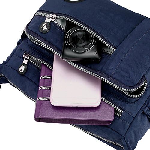 Women's Shoulder Bags Casual Handbag Travel Bag Messenger Cross Body Nylon Bags (Navy blue)