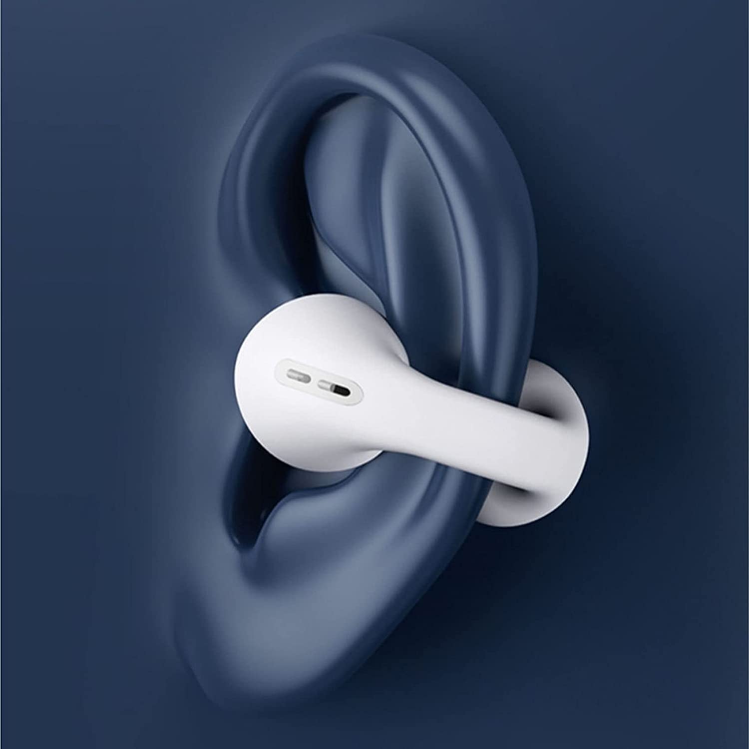 Auriculares inalámbricos de conducción ósea con Clip para la Oreja, miniauriculares de conducción ósea, Auriculares de Oreja Abierta Bluetooth inalámbrico para Correr Deportes (Negro)