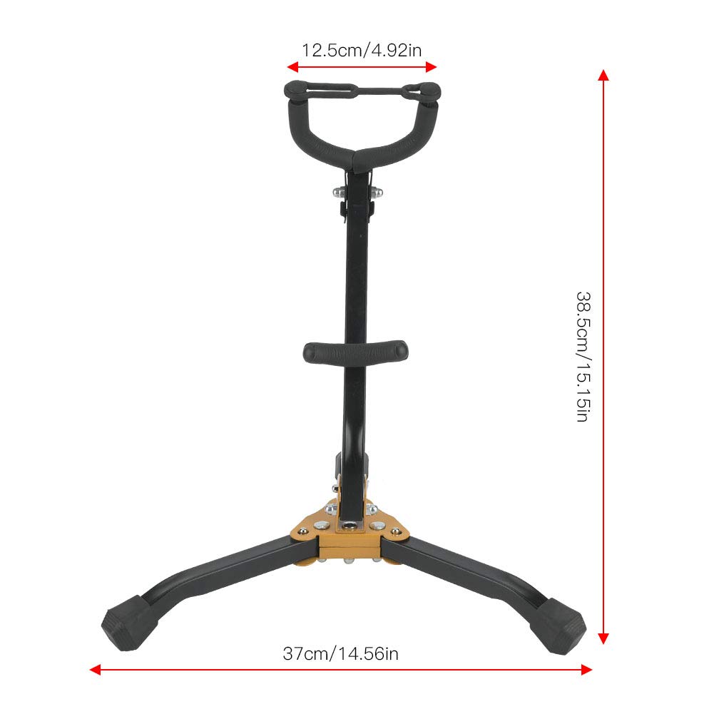 Faltbarer Saxophonständer,Saxophonständer Verstellbar Robustes Metall, Saxophone StandAlto Saxophone StandTenor Saxophon Ständer Rutschfest Tragbar für Saxophon Zubehör