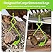 36in Rock Tongs Heavy Duty Steel Lifting Tool 2 Serrated Claw Rock Grabbing Tongs, 1500lb Capacity Log Tongs for Tractor/Truck/Skidder - 36