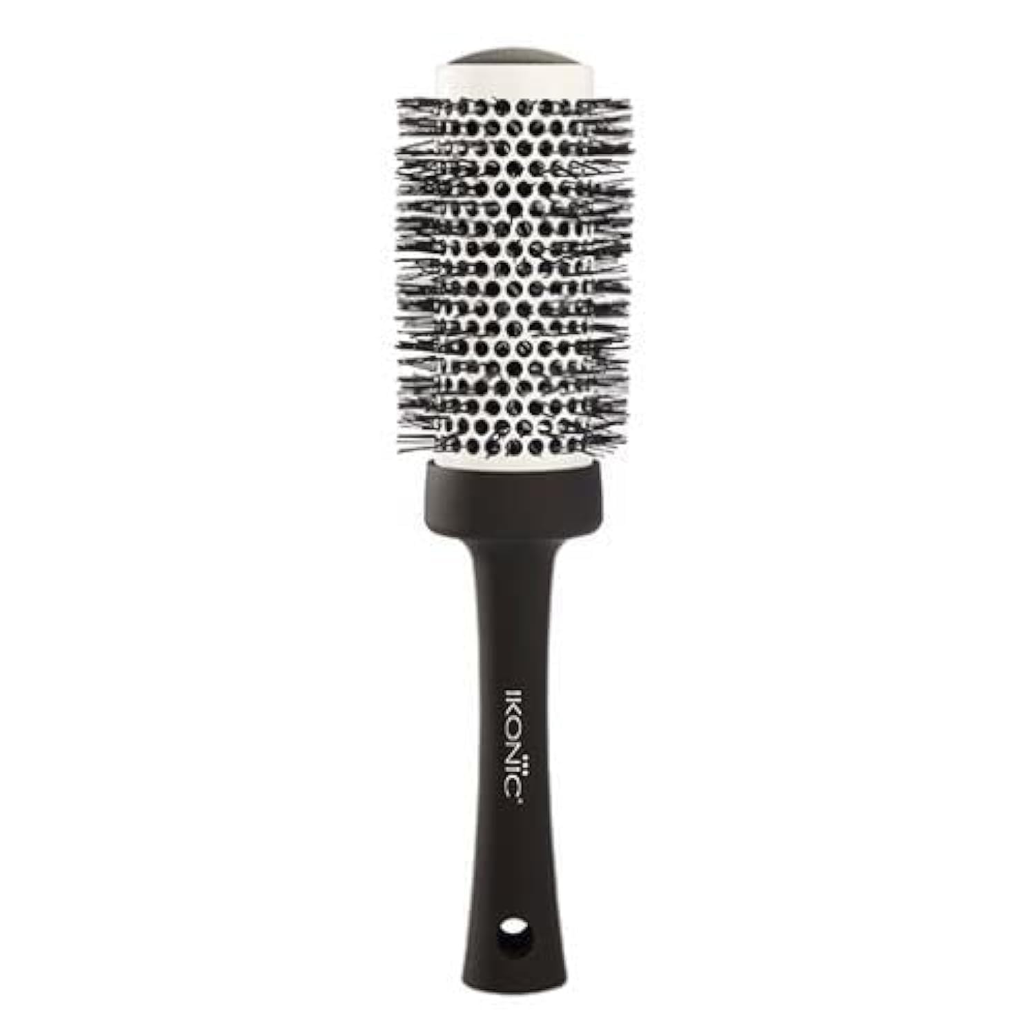 Ikonic Professional Blow Dry Hair Brush with Ionic Techonology for Frizz-Free Styling, Curling, Volumizing & Waves for Women & Men, All Hair Types, Salon & Personal Use - BDB 43 BLACK + WHITE-image-24