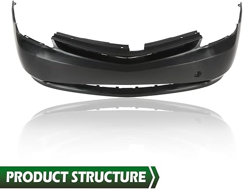 Miniatura 3 de GRAND ORANGE Cubierta de parachoques delantero compatible con Toyota Prius 2004 2005 2006 2007 2008 2009 cubierta de parachoques de plástico negro