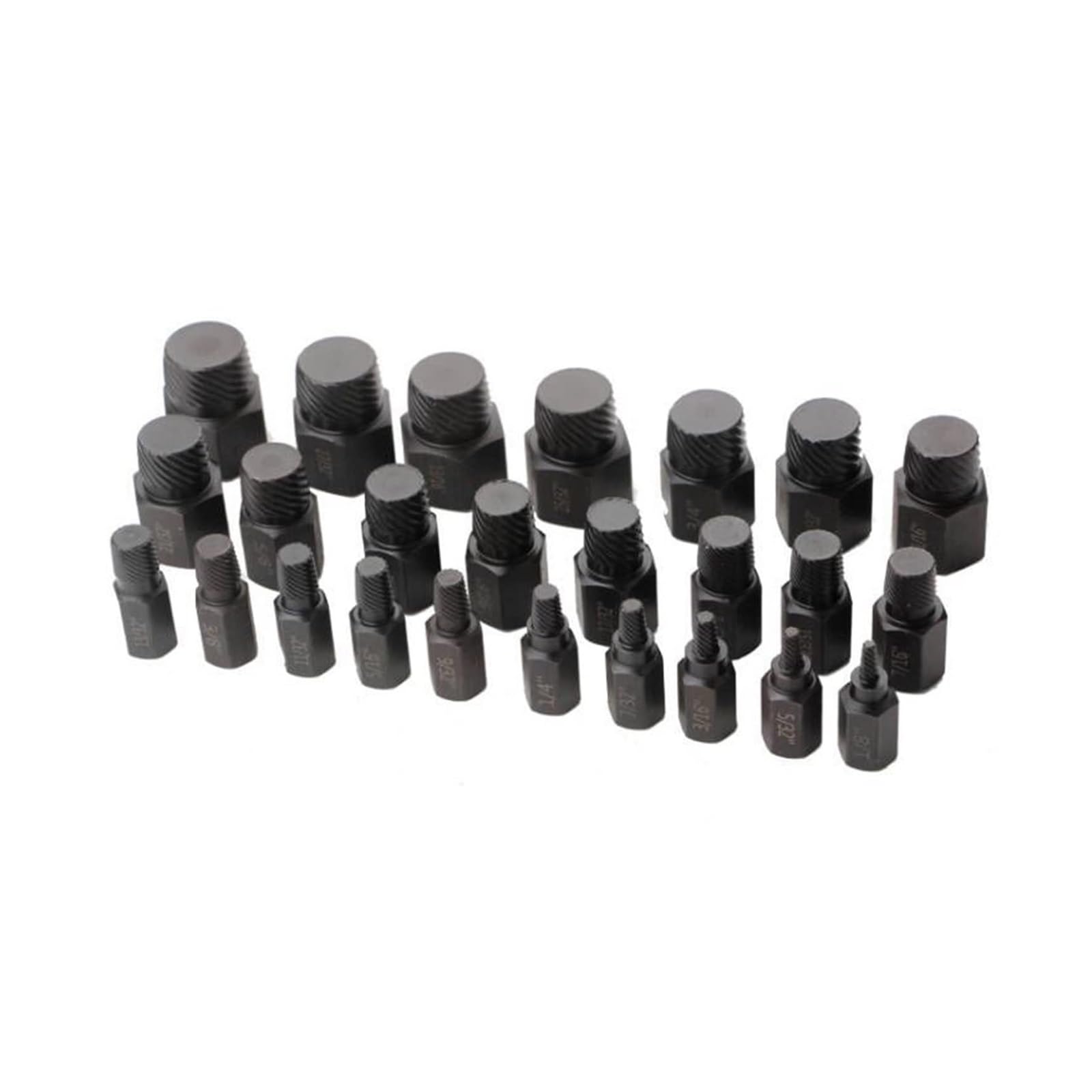25 uds Extractor de Tornillos dañados Brocas Herramienta removedora de Tornillos Kit Extractor de Tornillos