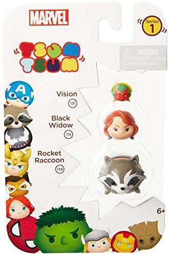 Tsum Tsum Marvel 3-Pack: Rocket/Black Widow/Vision Toy Figure