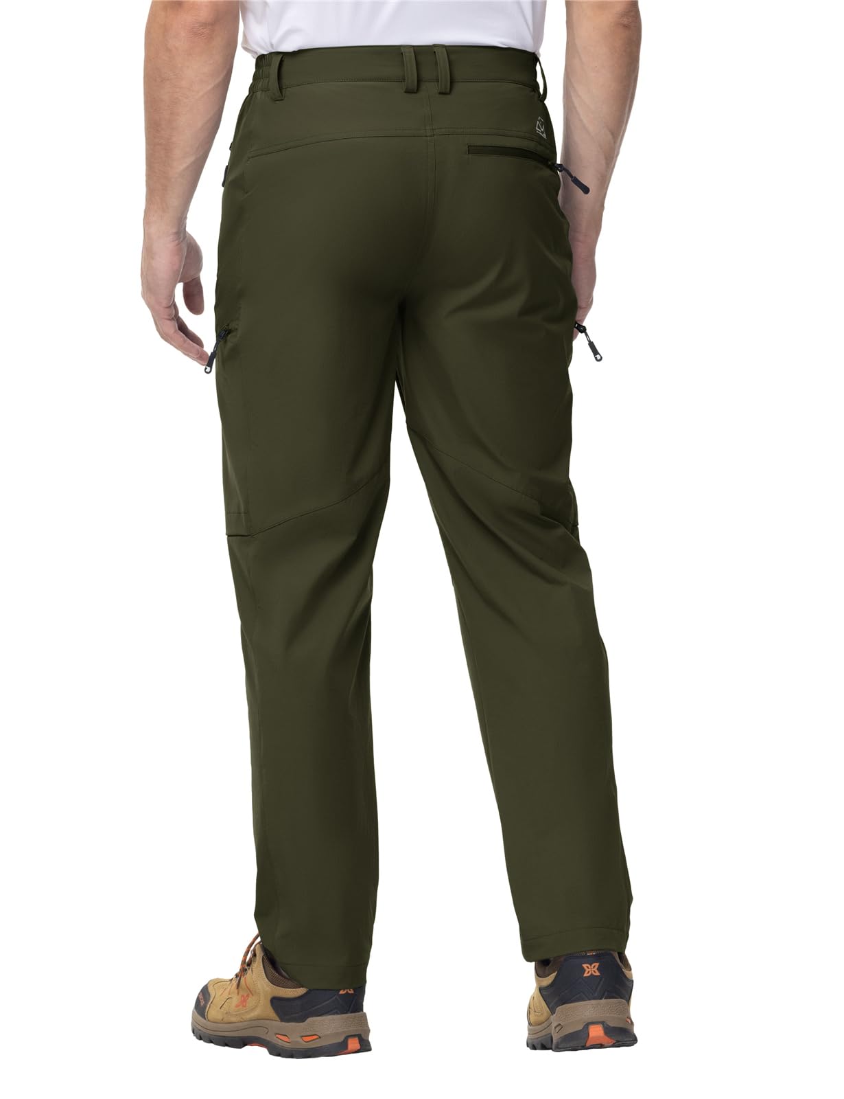 donhobo Herren Outdoor Wanderhose Wasserabweisend Verschleißfest Funktionshose Leicht Schnelltrocknend Camping Trekkinghose mit Reißverschlusstaschen