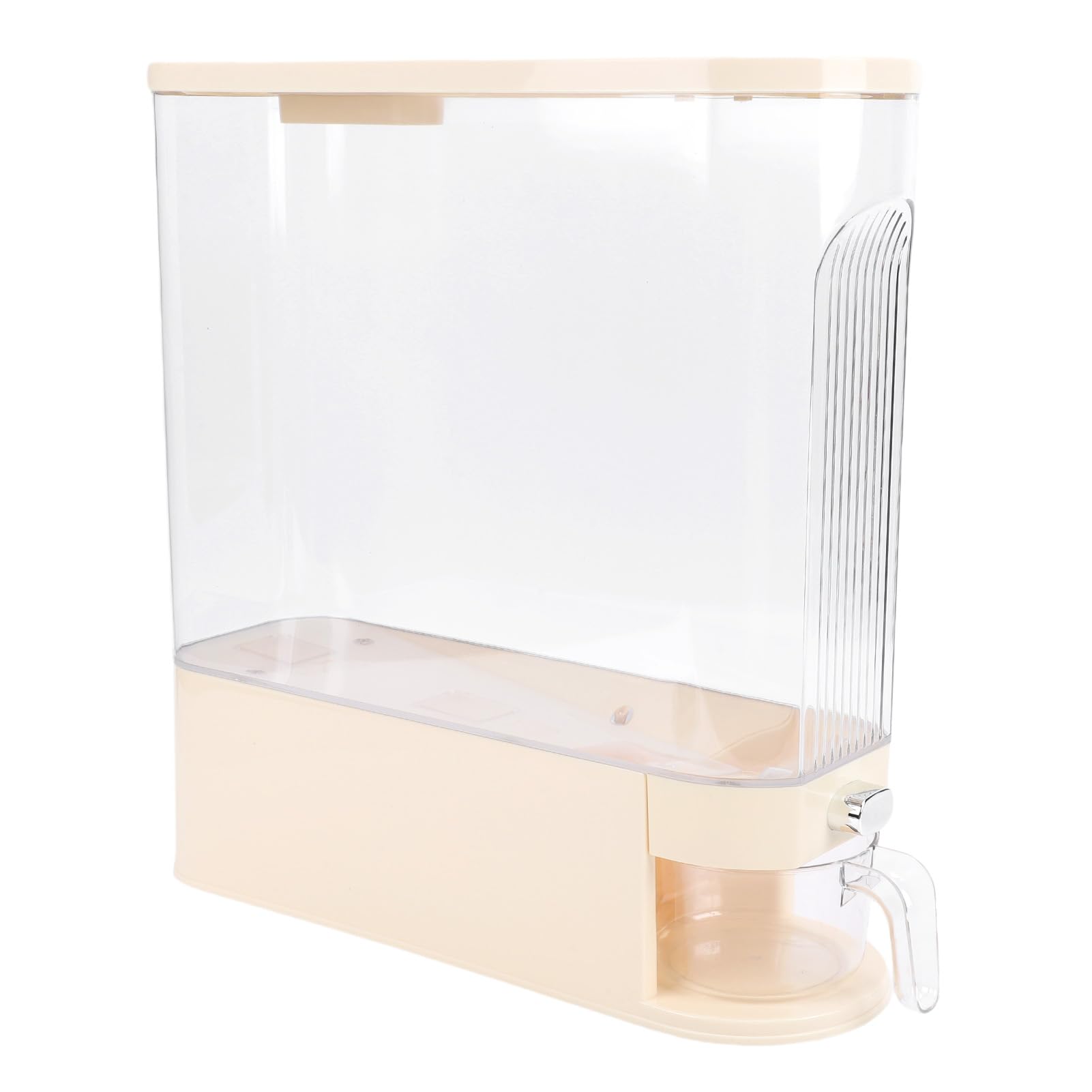 Dispensador de Arroz Delgado, Práctico Contenedor de Granos Sellado para Organización de Cocina, Material PP, Tamaño de 15,2x14,4x4,7 Pulgadas