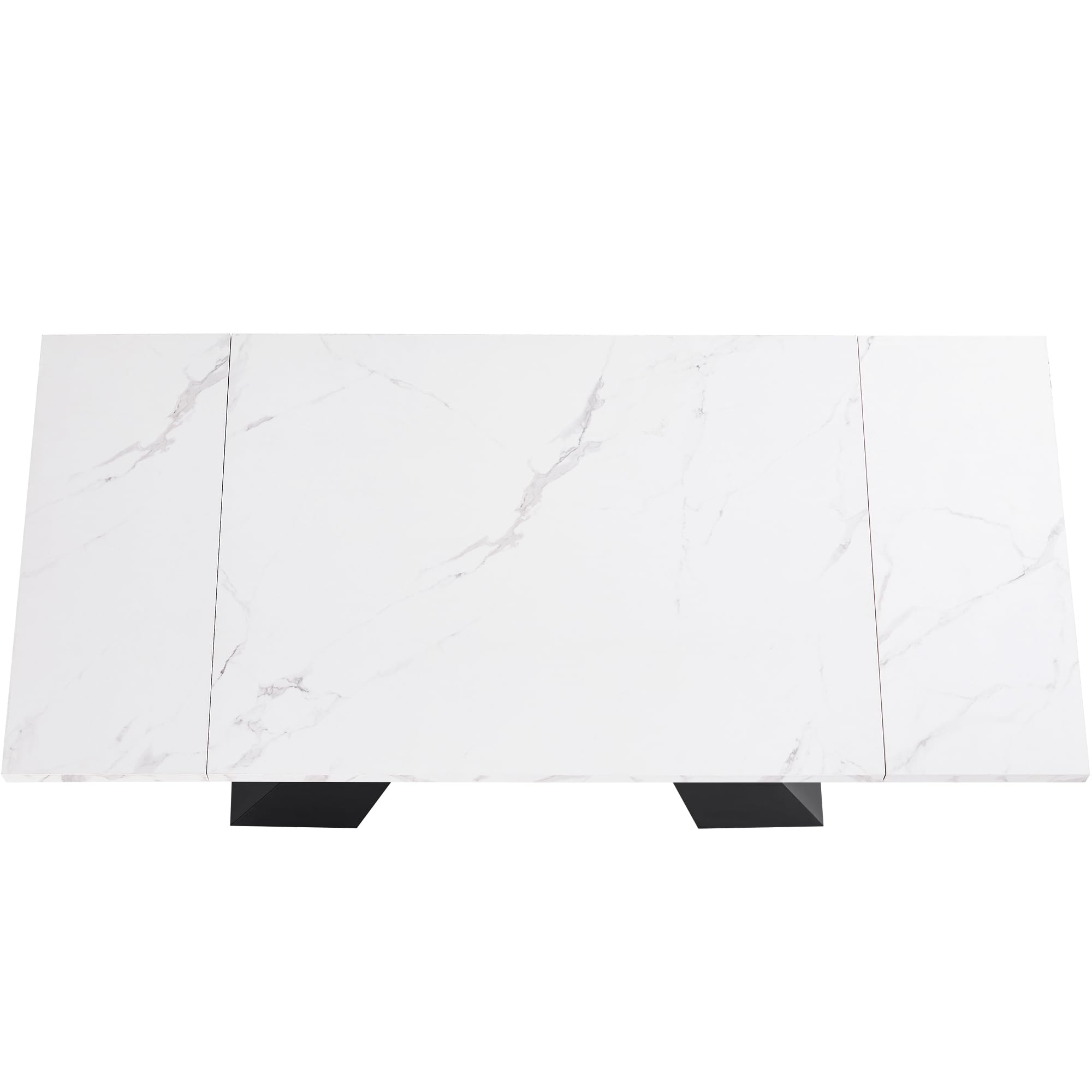 Mesa de comedor extensible (99-159 x 74 cm), mesa de cocina con amplia superficie de trabajo, diseño flexible, adecuada para oficina en casa y sala de estar, con patas de columna (tablero
