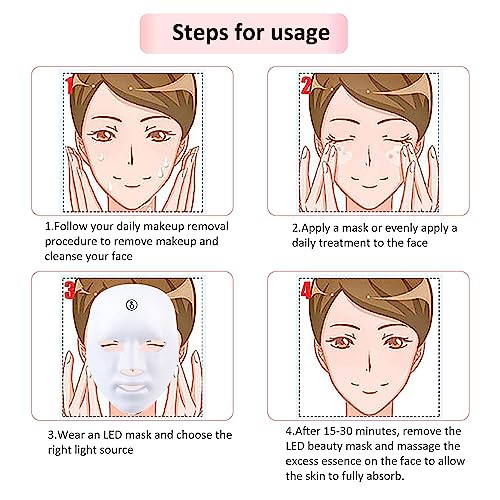 Image of Welocity Wireless Led Face Mask Light Therapy, 7 Led Light Therapy Facial Skin Care Mask, Blue & Red Light for Acne Photon Mask, Korea PDT Technology for Acne Reduction