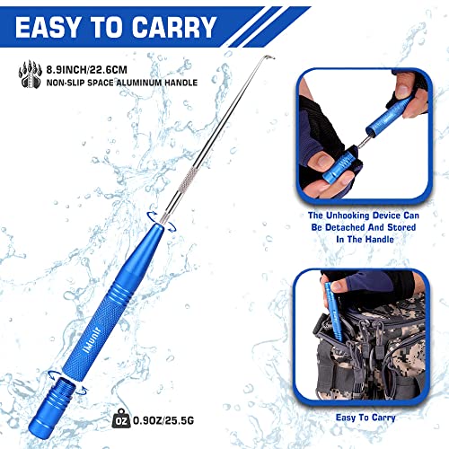 iMunir 2PCS Fish Hooks Remover Fishing Hook Quick Removal Device Durable Fish Hook Tool for Fishing with Magnetic Design