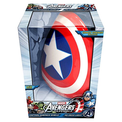 Light 816733002187 Wandleuchte Marvel Captain America-Schild von 3D FX, Rot, Weiß und Blau
