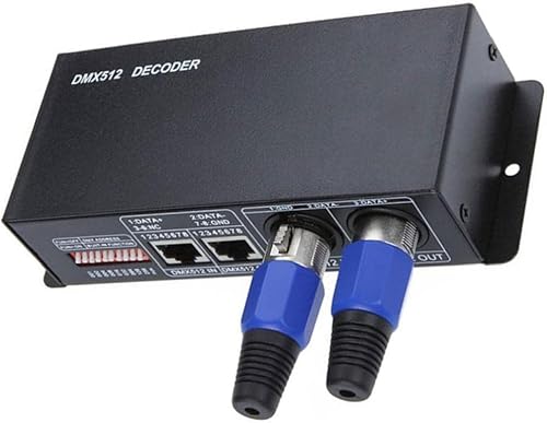 Miniatura 4 de GGRICHYI Controlador LED del decodificador de DC12-24V RGBW DMX 512, canal del decodificador 4 del RGB LED DMX512 para la luz de tira del LED