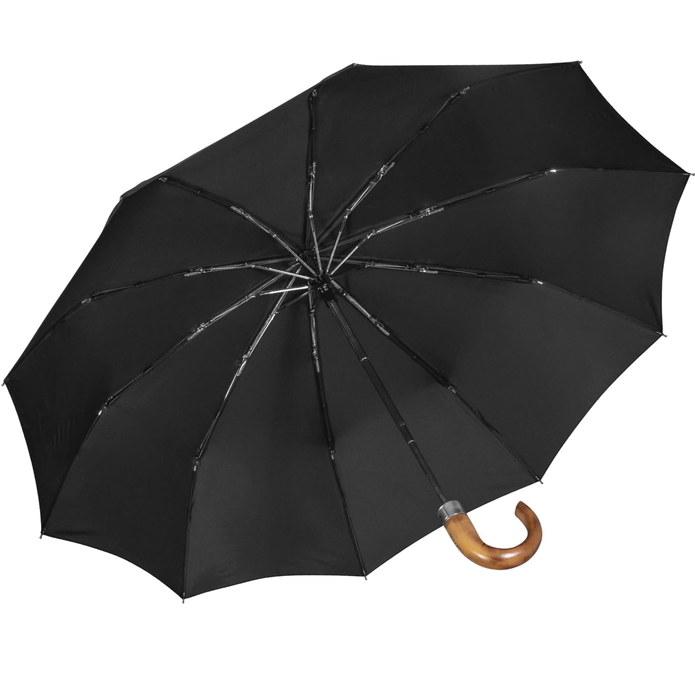 doppler Parapluie Pliant Automatique Compact 10 baleines, Noir | Parapluie ouverture fermeture automatique, Parapluie compact solide