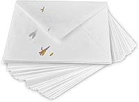 Vista 10 de Wanderings Paquete de 25 sobres vintage hechos a mano con borde deshilachado - 15,9 x 23,5 cm - Sobres para cartas de amor, invitaciones de boda