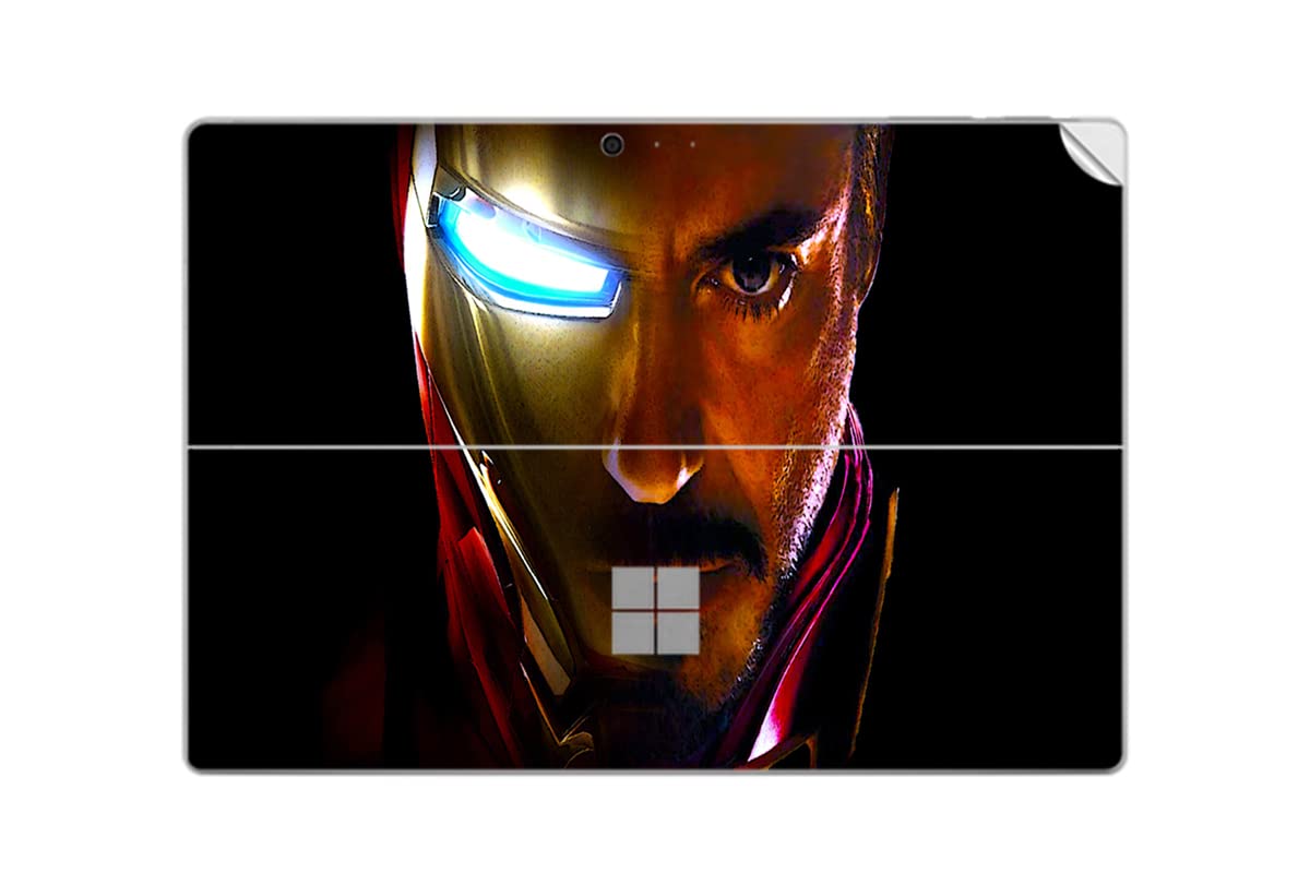 GADGETS WRAP Printed Vinyl Top Only Skin Sticker Decal for Microsoft Surface Pro 4 - Iron Man and Tony Stark face Lock