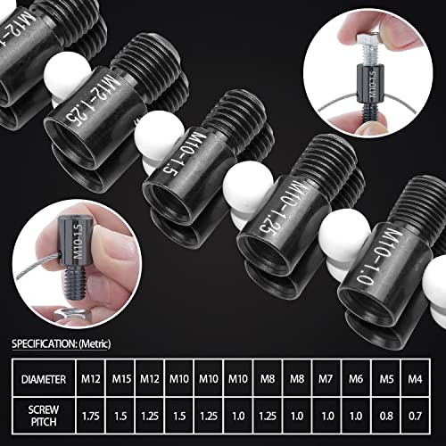 Nut and Bolt Thread Checker (Inch & Metric) -26 Male/Female Thread Identifier Gauges - 14 Inch & 12 Metric, Male/Female Gauges for Quickly Checking Nuts and Bolts Inch or Metric and Verifying The Size