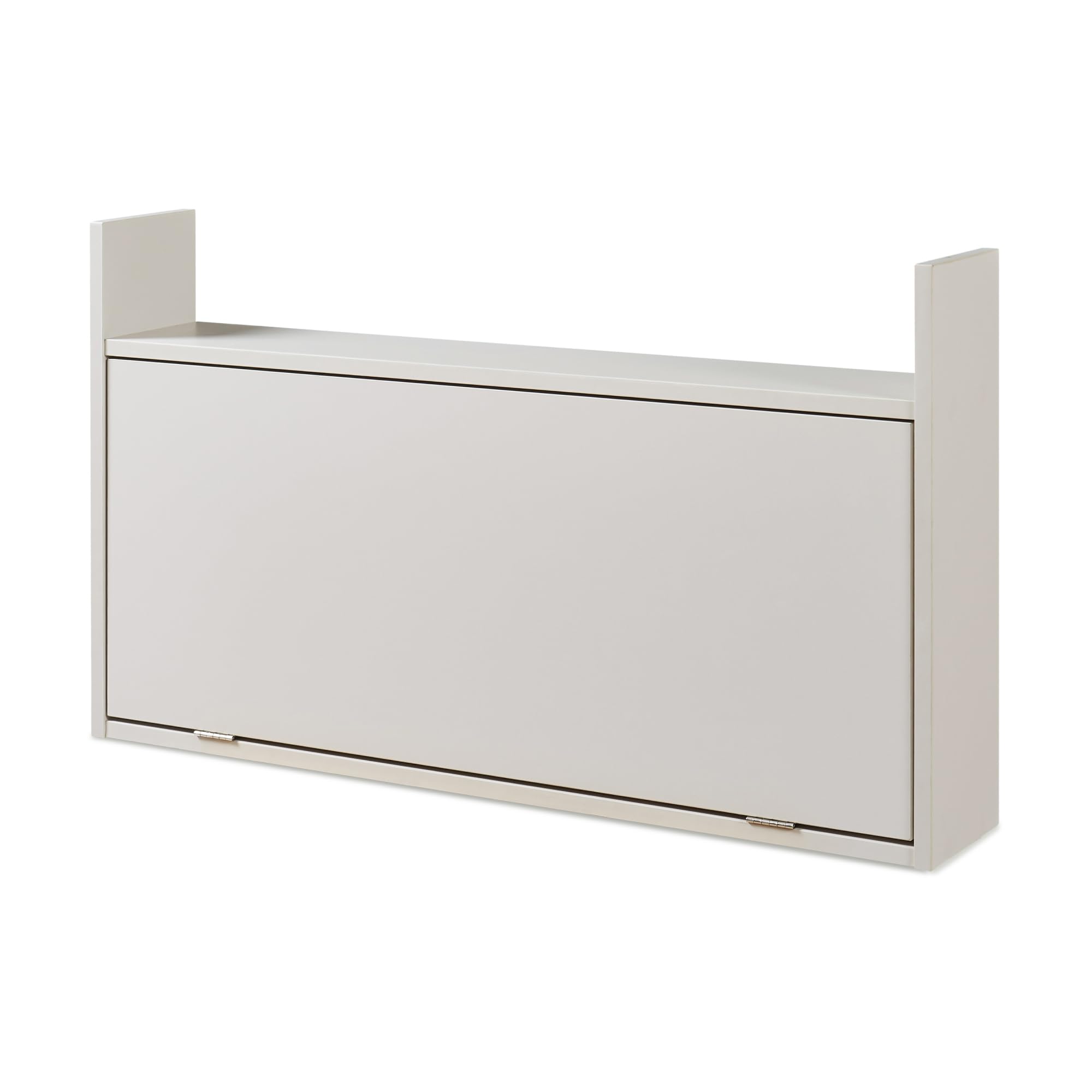 [en.casa] Bureau Mural Rabattable pour Ordinateur Portable Table Pliante avec Espace de Rangement Coiffeuse Panneau de Particules 48 x 83 x 48 cm Beige