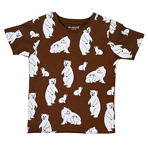 Image of Be Awara Kids Printed Half Sleeves T-shirt & Shorts Clothing Sets, 100% Cotton Soft Unisex Cord Set, Comfortable Wear for Kids With Cool Prints, Everyday Casual Wear for Boys & Girls