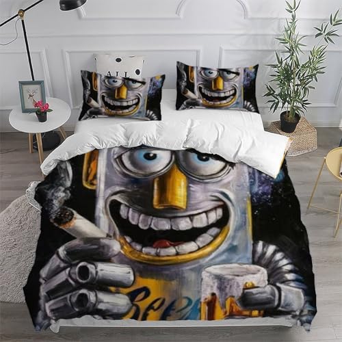 Housse de couette lit double avec fermeture éclair pour lit enfant rapide