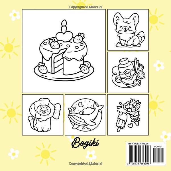 Stress Relief: Coloring Book for Adults and Kids Relaxing and Easy Designs with Bold Patterns, Featuring Animals, Landscapes, Flowers, Cute Characters, and More - Image 2
