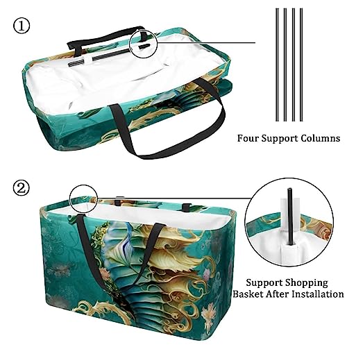 Paniers de rangement hippocampe pliables pour vos courses - 4