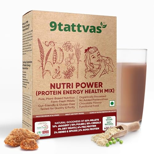 Image of Nutri Power Energy Health Mix | 30g Plant Protein | Millets + Dry Fruits + Soy Protein | High Protein & Fiber Blend | Children & Adults | Daily Wellness Drink | 400g