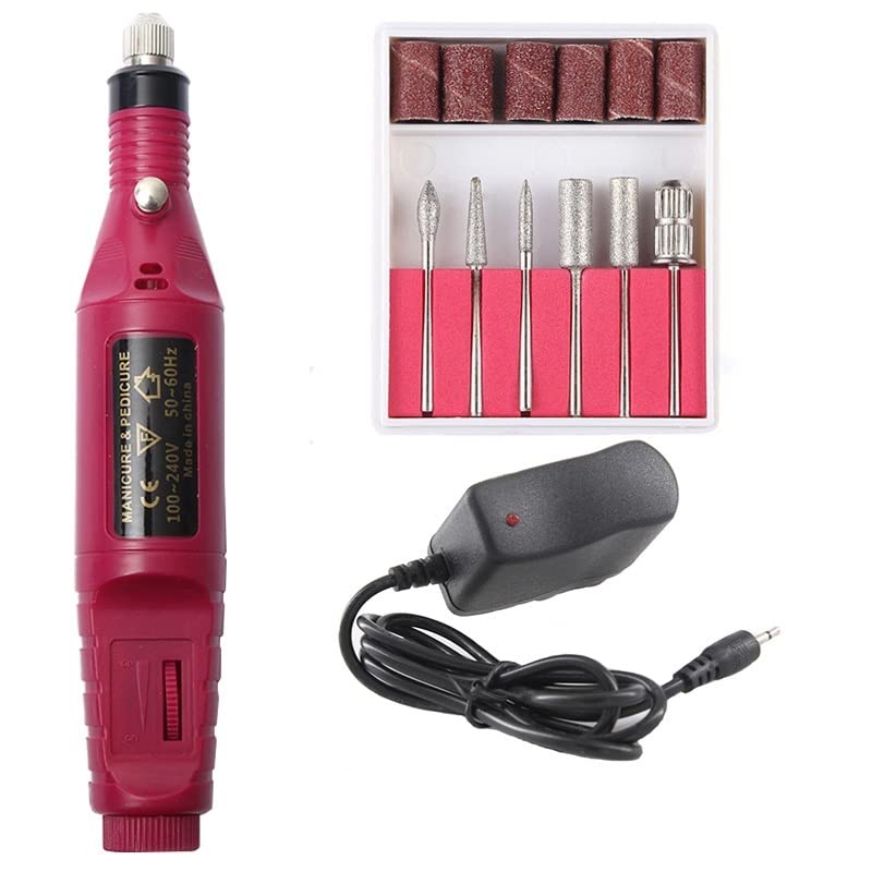 Lima per unghie elettrica, trapano elettrico per unghie 12000 giri/min trapano per unghie ricaricabile macchina trapano per unghie professionale macchina trapano per manicure pedicure kit trapano