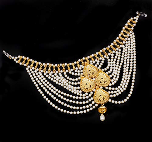 SANARA-Jewellery-Designer-White-Color-Gold-Plated-Saree-Sari-Pearl-Blouse-Back-Accessories-Jewelry-Brooch-Pin-For-Girls-Women