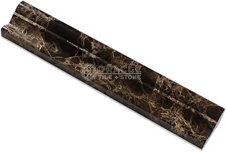 Emperador Dark Spanish Marble Crown Mercer Molding Trim, Polished