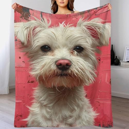 Couverture Yorkshire Terrier douce et moelleuse grand format 180x200