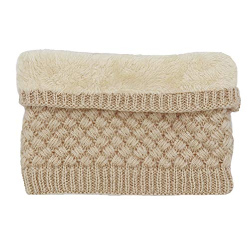 Winter Fleece Lined Knitted Neck Warmer Scarf Neck Gaiter for Women Mens Teens3